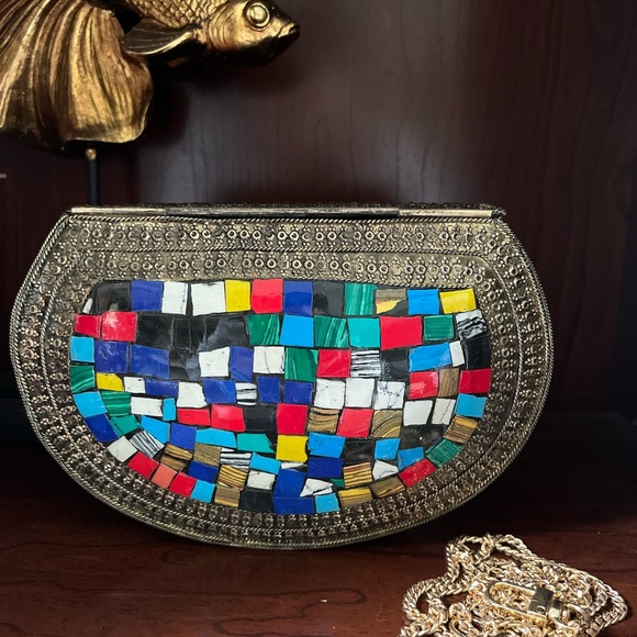 RAMLA Handmade Mosaic Clutch/Crossbody - Picture 4 of 4